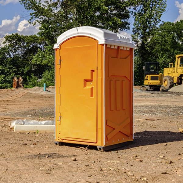 how often are the porta potties cleaned and serviced during a rental period in Waldron KS